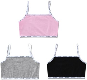 3 Stk/partij Kids Ondergoed Model 100% Katoen Meisjes Tank Top Candy Kleur Hemd Meisjes Vest 8-14years heifenhui