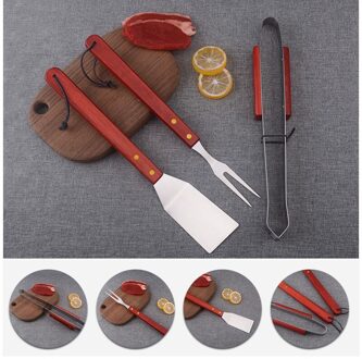 3 Stk/set Bbq Gereedschap Barbecue Schop Barbecue Clip Barbecue Vork Barbecue Outdoor Barbecue Schop Picknick Barbecue Accessoires