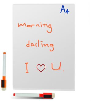 3 stks A4sizeMagnetic Whiteboard Schrijven Flexibele Verwijderbare Woondecoratie Bericht Koelkast Flexibele Wit Board voor Kinderen Memo Pad