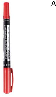 3 Stks/pak Twin Tip Permanente Markers, Fijne Punt, (0.5Mm-1Mm Zwart, Inkt, blauw,) Rode U1U4 willekeurig