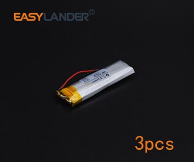 3 Stks/partij 3.7V 450Mah 651450 Oplaadbare Li Polymer Li-Ion Batterij Voor Bluetooth Headset Mp3 MP4 Speaker Muis Recorder horloge