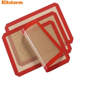 (3 stks/partij) 40x30 cm Anti-aanbak Siliconen Bakken Mat Hittebestendige Glasvezel Deeg Rolling Sheet Pad Voor Cake Cookie Keuken gereedschap