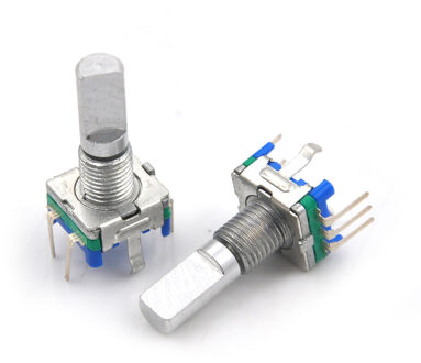 3 Stks/partij As 6 Mm Gat 7 Mm 5Pin D Shaft 20 Pallen Punten 360 Graden Roterende Encoder W Push knop Potentiometer 14X12X6 Mm