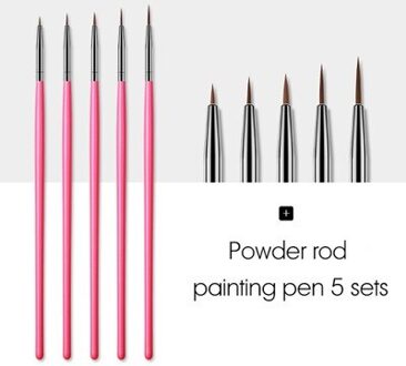 3 Stks/partij Borstels Voor Manicure Gradiënt Acryl Schilderen Borstel Voor Nail Borstel Uv Gel Bloem Tekening Pen Nail Art Tool