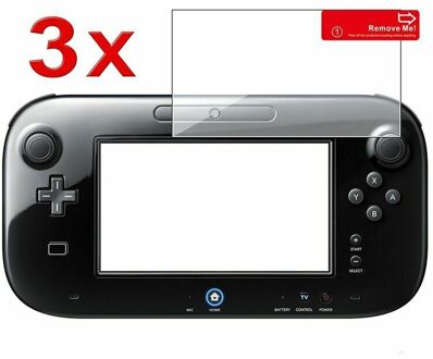 3 Stks/partij Clear Lcd Screen Protector Cover Voor Nintendo Voor Wii U Anti-Glare Anti Scratch Clear Screen Guard beschermende Film