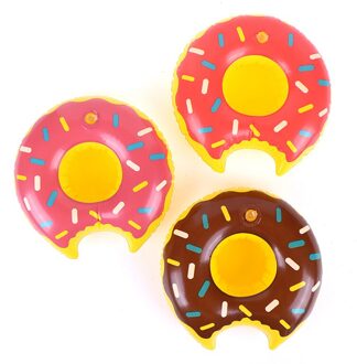 3 stks/partij Donuts Opblaasbare Water Drink Drijvende Bekerhouder Cirkel Voor Zwembad Party Decoraties