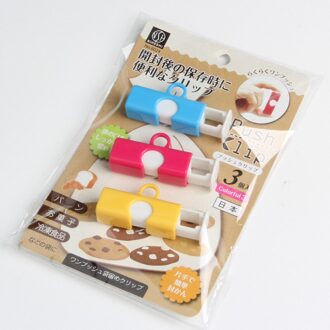 3 Stks/partij Huishoudelijke Sealing Zak Clips Voor Brood Snack Seal Opslag Outdoor Kamp Voedsel Zak Sealer Tool Thuis Voedsel Close clip