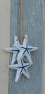 3 stks/partij Mediterrane Zeester Vis Nautische Decor Hang Sieren Ambachten Hout Vis/versierd marine hanger Woondecoratie MP 013 Goud