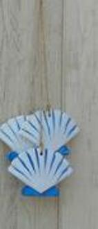 3 stks/partij Mediterrane Zeester Vis Nautische Decor Hang Sieren Ambachten Hout Vis/versierd marine hanger Woondecoratie MP 013 lucht blauw