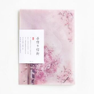 3 stks/partij Romantische Sakura Doorschijnend Envelop Bericht Kaart Brief Stationaire Opslag Papier Voor Chinese Stijl Enveloppen 01
