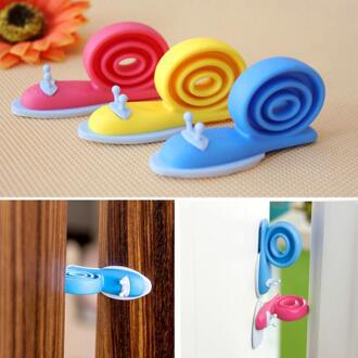 3 Stks/partij Zacht Plastic Baby Home Veiligheid Deur Stopper Protector Kinderen Veilig Slak Vorm Deur Stopt Baby Gate Corner Protector