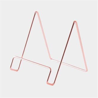 3 Stks/partijen Draagbare Metalen Lezen Boek Houder Ondersteuning Document Plank Bookstand Tablet Muziek Score Recept Stand D50 roos goud groot