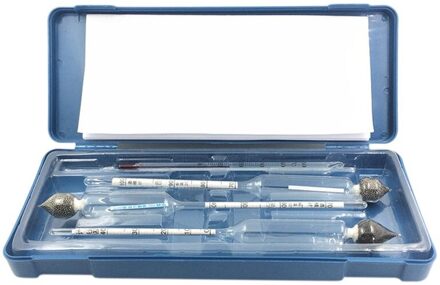 3 stks/set 0-100% Alcoholometers Professionele Blaastest alcohol tester Concentratie Meter voor Wijn Alcohol met Thermometer