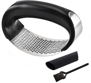 3 Stks/set 304 Rvs Knoflookpers Rocker Knoflook Knijper Keuken Koken Tool Met Siliconen Roller Dunschiller Borstel