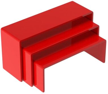 3 Stks/set 3Mm Acryl U Type Display Stand Kast Sieraden Opslag Rack Plank Opslag Houders & Rekken Thuis rood kleur