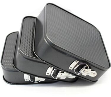 3 Stks/set 8/9/10 Inch Vierkante Carbon Steel Non Stick Lente Vorm Cake Bakplaat Cheesecake Pan Mold Bakvormen keuken Gereedschap