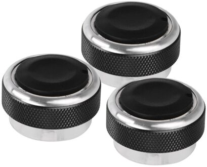 3 Stks/set Ac Knop Auto Airconditioning Warmte Schakelaar Knop Voor Ford Focus 2 MK2 Focus 3 MK3 Mondeo 2005 Accessoires zwart