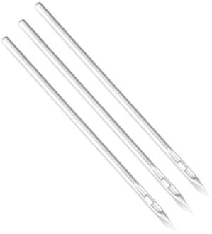 3 stks/set Auto Lock Stitch Naaien Priem Diamant Tip Naalden Lederen Craft Tool Reparatie Tool Leathercraft Naald Naaien Gereedschap stijl B