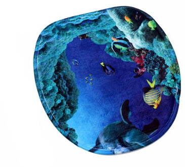 3 Stks/set Badkamer Antislip Tapijt Mat Tapijt Blauwe Oceaan Parttern Wateropname Tapijt Wc Cover Badkamer mat Deurmatten