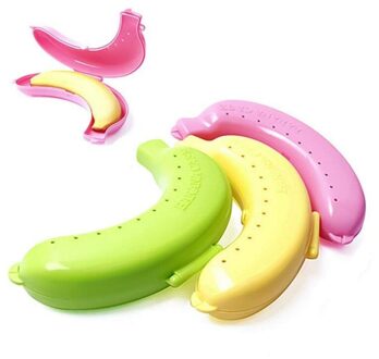 3 Stks/set Banana Case Bescherming Doos Draagbare Voedsel Container Outdoor Reizen Fruit Banaan Bescherming Snoep Moer Opslag Gevallen