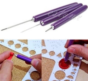 3 Stks/set Diy Papier Quilling Tool Origami 2 Diverse Naalden & 1 Ingelaste Tool Kit