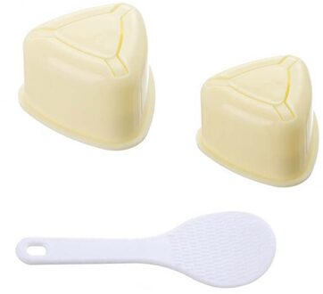 3 Stks/set Diy Sushi Mold Onigiri Rijst Bal Voedsel Druk Driehoekige Sushi Maker Mold Japanse Thuis Keuken Accessoires Gereedschap