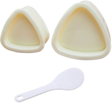 3 Stks/set Diy Sushi Mold Onigiri Rijst Bal Voedsel Druk Driehoekige Sushi Maker Mold Japanse Thuis Keuken Bento Accessoires Gereedschap