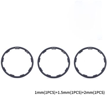 3 Stks/set Fiets Hub Spacers Mtb Racefiets Vliegwiel Pakking Ultralight Aluminium Trapas Vrijloop Washer 1/1.5/2Mm 10/11S