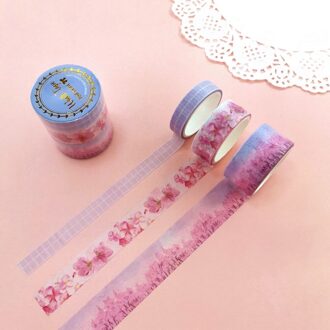 3 Stks/set Geur Washi Tape Set Perzik Leuke Zoete Meisje Scrapbooking Fruit Thema Afplakband Diy Adhesive Deco tape