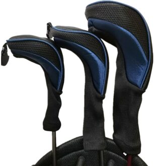 3 Stks/set Golf Hoofd Covers Driver 1 3 5 Fairway Woods Headcovers Voor Golf Club Fits All Fairway En Driver clubs blauw