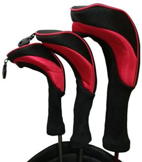 3 Stks/set Golf Hoofd Covers Driver 1 3 5 Fairway Woods Headcovers Voor Golf Club Fits All Fairway En Driver clubs rood