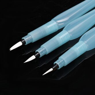 3 Stks/set Hervulbare Verf Borstel Zachte Borstel Pen Inkt Water Kleur Kalligrafie Voor Beginner Schilderen Herbruikbare Sml Marker pen