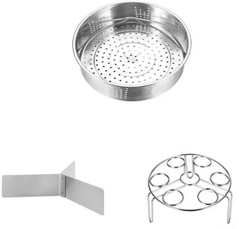 3 Stks/set Keuken Gereedschap Steamer Rvs Mand Pot Ei Stoomboot Rack Set Keuken Eetkamer Koken Pot Accessoires