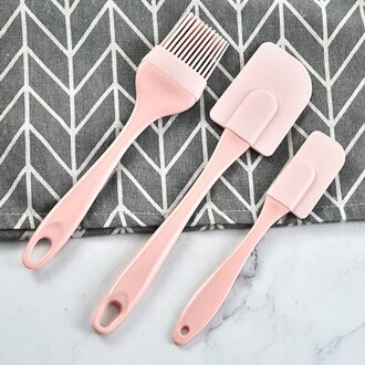 3 Stks/set Keukengerei Koken Levert Multi Purpose Blauw/Roze Taart Spatel Bakken Tools Siliconen/Pp Non-stok