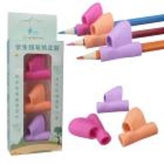 3 Stks/set Kinderen Potlood Houder Pen Schrijven Aid Grip Houding Corrigerende Tool U70922 Correctie