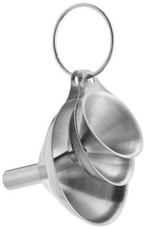 3 Stks/set Mini Kleine Mond Trechter Rvs Vullen Heupfles Bier Vloeistof Olie Keuken Gadget Spice Wijn Fles Filter trechter