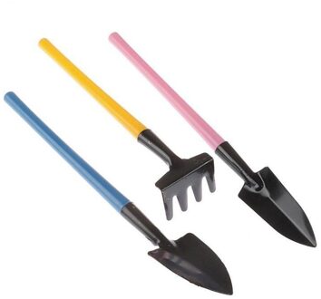 3 Stks/set Mini Schop Hark Planten Gereedschap Tuinieren Tool Set Multifunctionele Familie Potplanten Bemesten Bodem Losdraaien Schop