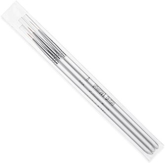 3 Stks/set Nail Art Borstel Kristal Acryl Dunne Liner Drawing Pen Schilderen Strepen Bloem 2 Side Nail Art Manicure Decoratie gereedschap