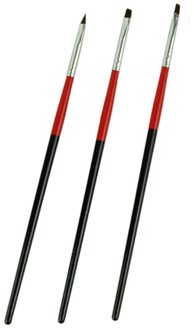 3 stks/set Nail Art Penselen Set Nail Make-Up Gereedschap Schilderen Pen voor Valse Nail Tips Nail Gel Polish borstel