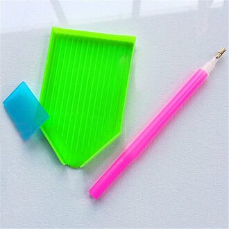 3 stks/set Nail Art Puntjes Pen + Rhinestone Picker Gel Cube + Plaat Nail Manicure gereedschap Manicure Nail Art Lak