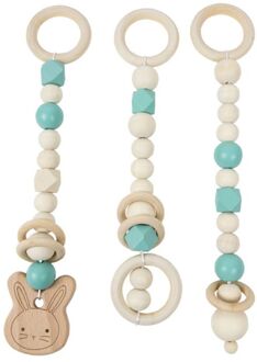 3 Stks/set Nordic Baby Gym Frame Game Hangers Zintuiglijke Nursery Houten Ring-Pull Speelgoed 412-groen