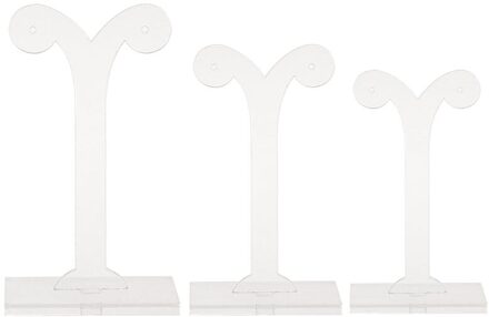 3 Stks/set Oorbellen Plank Mode Stand Houder Sieraden Display Rack Acryl Ear Stud Showcase Professionele Organizer Lamp Boom