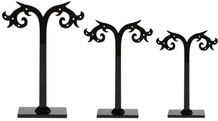 3 Stks/set Oorbellen Plank Mode Stand Houder Sieraden Display Rack Acryl Ear Stud Showcase Professionele Organizer Lamp Boom