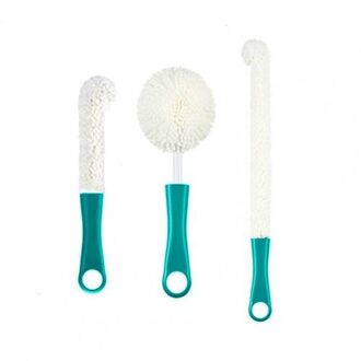 3 Stks/set Reiniging Borstels Verstelbare Multifunctionele Metalen Wijn Decanter Cup Container Reinigers Voor Keuken groen