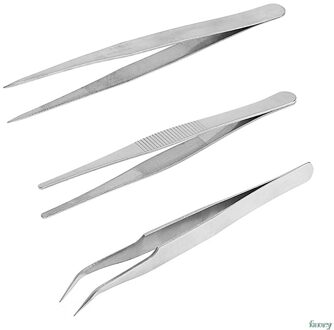 3 Stks/set Reparatie Precisie Montage Tool Set Elektronische Rvs Pincet Sieraden Tool