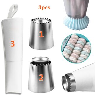 3 stks/set Ring Cookies Mold Piping Nozzles Russische Nozzles Icing Piping Nozzles Set Cake Decorating Pastry Tip