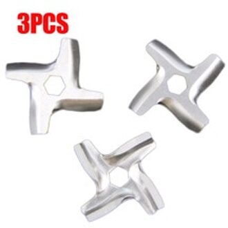 3 stks/set Roestvrij Staal Vleesmolen Blade Onderdelen #5 Mincer Accessoire Vervanging Past Voor Moulinex
