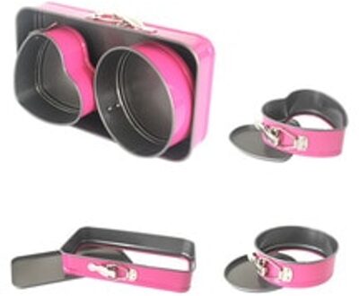 3 Stks/set Ronde/Hart/Vierkante Cake Bakken Pan Carbon Stalen Mallen Pan Bakvormen Bodem Springvorm Non-stick cake Verwijderbare