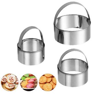 3 Stks/set Rvs Ronde Dumplings Wrappers Mallen Set Cutter Maker Gereedschap Ronde Cookie Pastry Wrapper Deeg Snijgereedschap