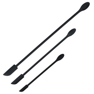 3 Stks/set Schraper Food-Grade Veilig Silicon Non-stick Keuken Schraper Voor Thuis zwart